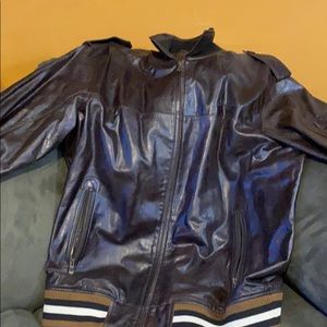SJ collection varsity vintage leather